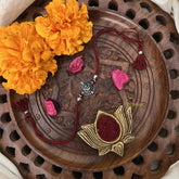 Vriksham Rakshabandhan Sliver Plated Trishul Chakri Rakhi-RB212